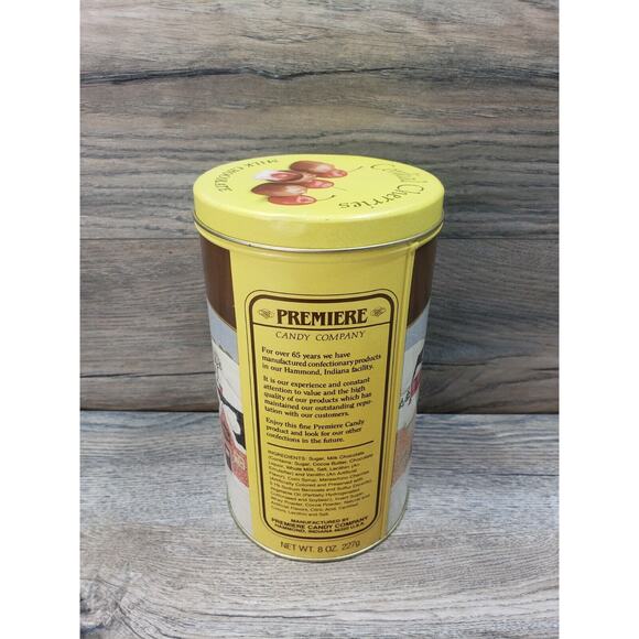 Premier Candy Company Milk Chocolate Cordial Cherries Winter Tin Empty - Picture 5 of 9
